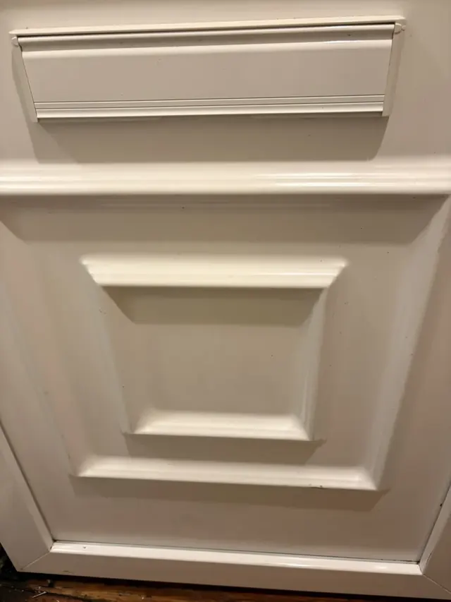 Panelled door after professional cleaning